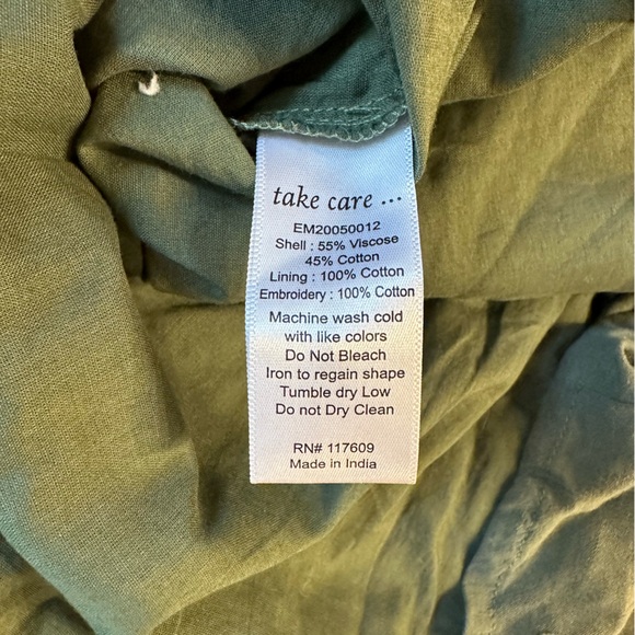 Emberley Macall Eyelet Blouse with Lace Trim, Size XS. - Picture 7 of 9